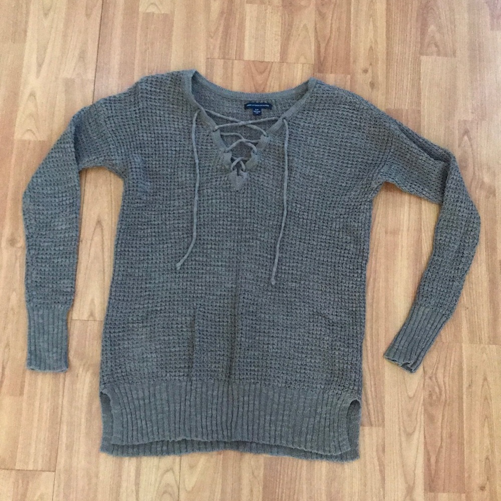 AE Lace-Up Sweater